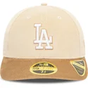 gorra-curva-beige-y-marron-ajustada-59fifty-low-profile-cord-de-los-angeles-dodgers-mlb-de-new-era