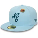 gorra-plana-azul-claro-ajustada-59fifty-anniversary-script-de-new-era