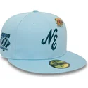 gorra-plana-azul-claro-ajustada-59fifty-anniversary-script-de-new-era