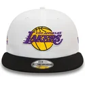 petten-plat-zwart-snapback-9fifty-white-crown-patch-van-los-angeles-lakers-nba-van-new-era