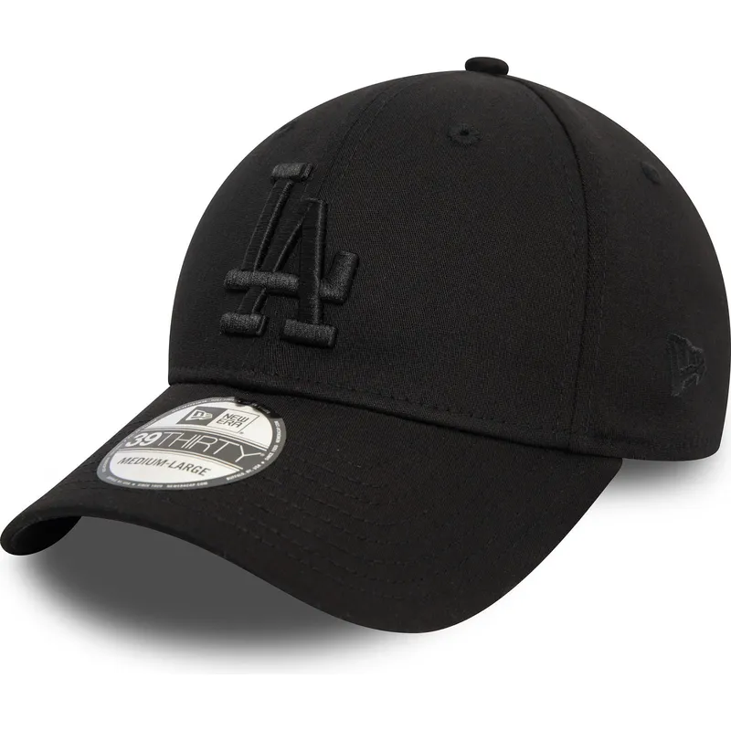 petten-gebogen-zwart-fitted-39thirty-monochrome-van-los-angeles-dodgers-mlb-van-new-era