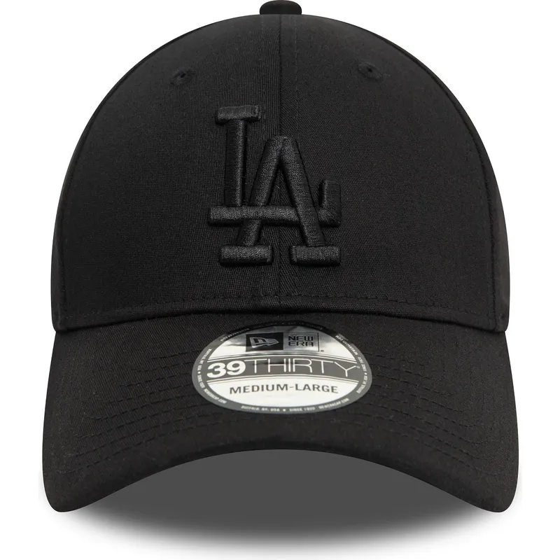 petten-gebogen-zwart-fitted-39thirty-monochrome-van-los-angeles-dodgers-mlb-van-new-era