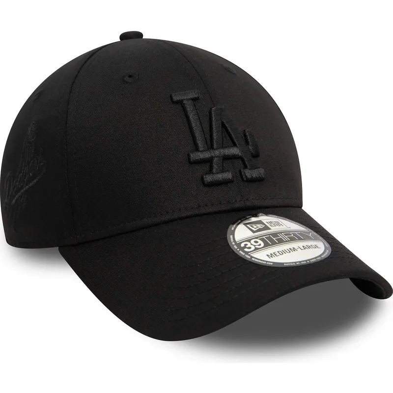 petten-gebogen-zwart-fitted-39thirty-monochrome-van-los-angeles-dodgers-mlb-van-new-era