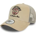 gorra-trucker-beige-9forty-a-frame-cord-graphic-de-new-york-estados-y-paises-de-new-era