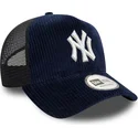 cappellino-trucker-blu-navy-9forty-a-frame-cord-dei-new-york-yankees-mlb-di-new-era