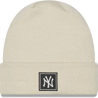 New Era Team Cuff New York Yankees MLB Beige Beanie