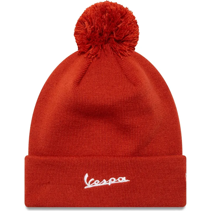 mutsen-pompon-oranje-seasonal-cuff-van-vespa-piaggio-van-new-era