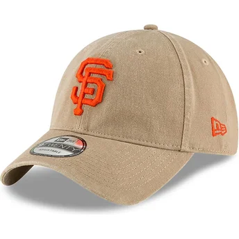 Petten gebogen beige verstelbaar 9TWENTY Core Classic van San Francisco Giants MLB van New Era