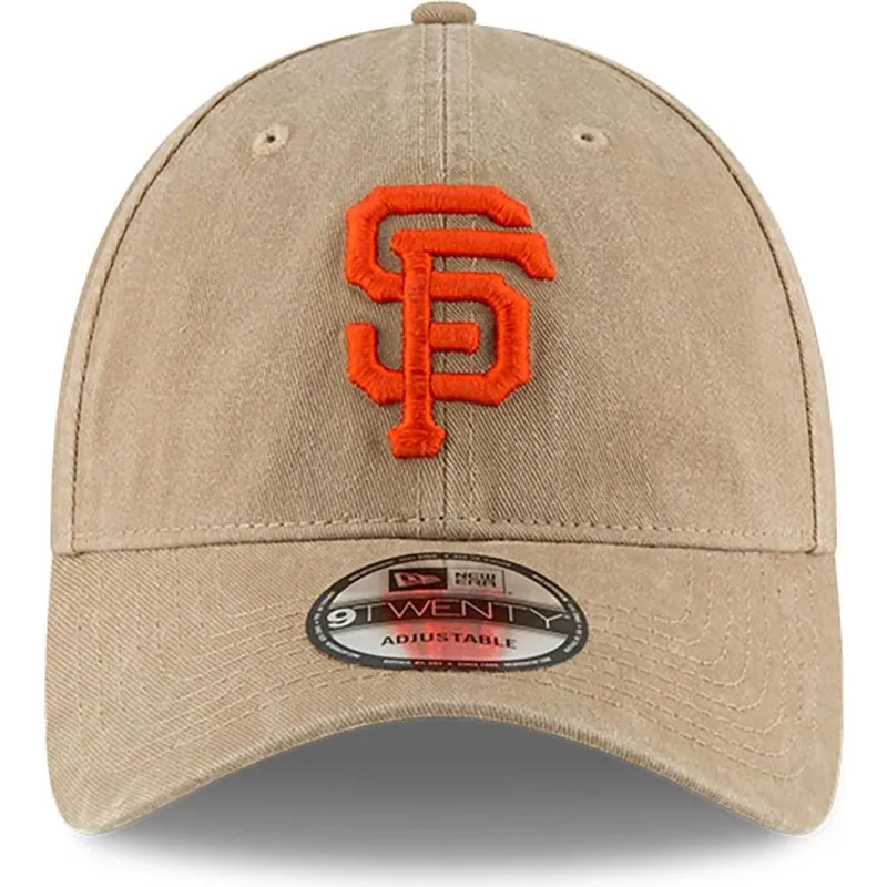 buet-beige-justerbar-9twenty-core-classic-kasket-fra-san-francisco-giants-mlb-fra-new-era