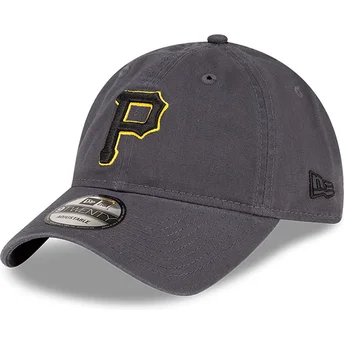 Graue verstellbare Curved Cap 9TWENTY Core Classic der Pittsburgh Pirates MLB von New Era