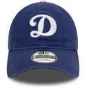 blaue-verstellbare-gebogene-kappe-9twenty-core-classic-der-los-angeles-dodgers-mlb-von-new-era
