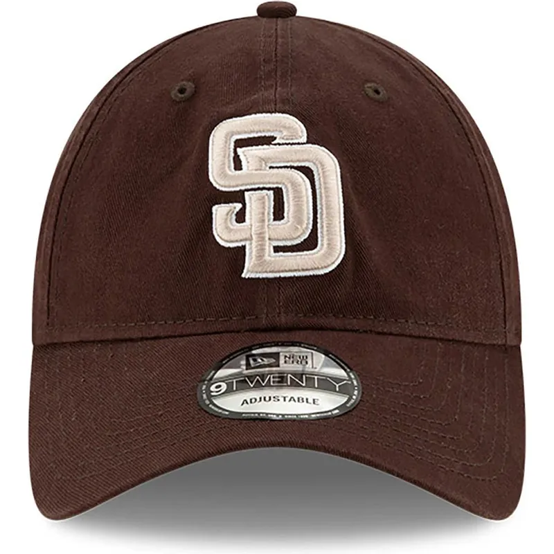 brun-justerbar-buet-kasket-9twenty-core-classic-fra-san-diego-padres-mlb-fra-new-era