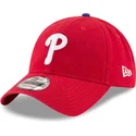 petten-gebogen-rood-verstelbaar-9twenty-core-classic-van-philadelphia-phillies-mlb-van-new-era