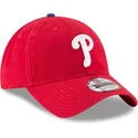 petten-gebogen-rood-verstelbaar-9twenty-core-classic-van-philadelphia-phillies-mlb-van-new-era