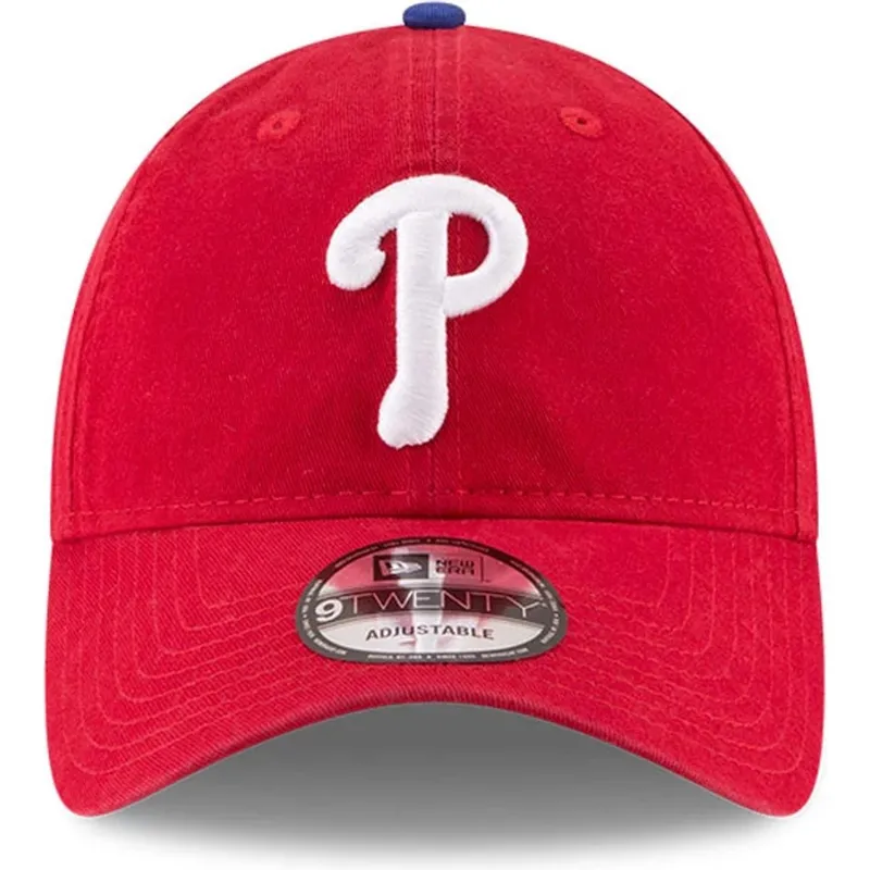 petten-gebogen-rood-verstelbaar-9twenty-core-classic-van-philadelphia-phillies-mlb-van-new-era