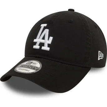 Petten gebogen zwart verstelbaar 9TWENTY Washed van Los Angeles Dodgers MLB van New Era