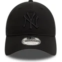 new-york-yankees-mlb-new-era-9twenty-tvattad-svart-justerbar-bojd-keps-med-svart-logotyp