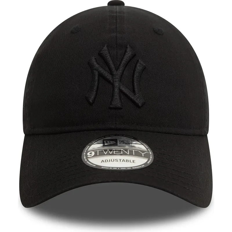 sort-justerbar-buet-kasket-med-sort-logo-9twenty-washed-fra-new-york-yankees-mlb-af-new-era