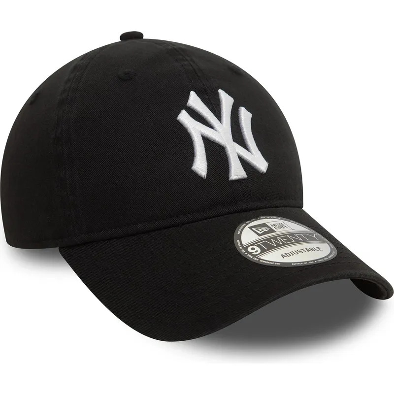 petten-gebogen-zwart-verstelbare-band-9twenty-washed-van-new-york-yankees-mlb-van-new-era