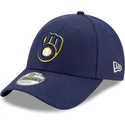 cappellino-curvo-blu-navy-regolabile-9forty-the-league-dei-milwaukee-brewers-mlb-di-new-era