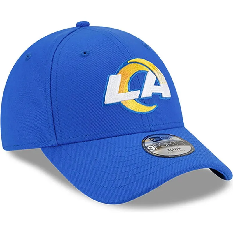 petten-gebogen-blauw-verstelbaar-voor-kinderen-9forty-the-league-van-los-angeles-rams-nfl-van-new-era