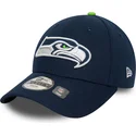 justerbar-marinebla-buet-kasket-til-born-9forty-the-league-fra-seattle-seahawks-nfl-fra-new-era
