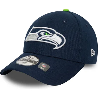 Marineblaue gebogene verstellbare Kinderkappe 9FORTY The League der Seattle Seahawks NFL von New Era