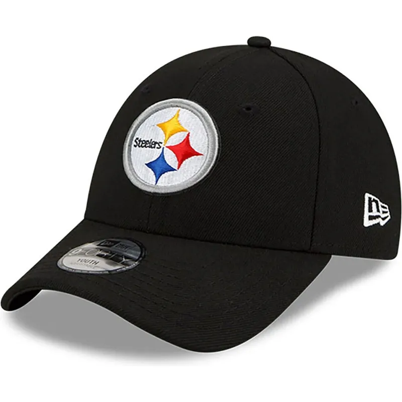petten-gebogen-zwart-verstelbaar-voor-kinderen-9forty-the-league-van-pittsburgh-steelers-nfl-van-new-era