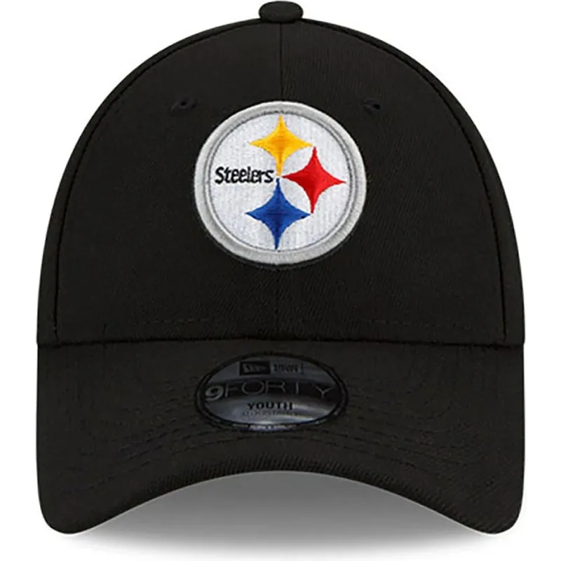 czarna-zakrzywiona-czapka-regulowana-dla-dziecka-9forty-the-league-pittsburgh-steelers-nfl-new-era