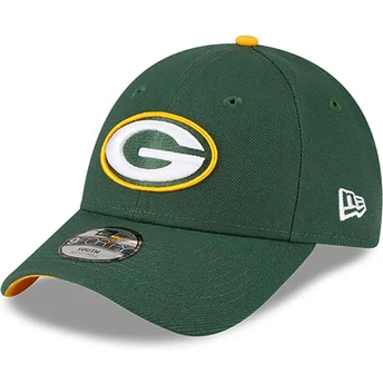 Grüne gebogene verstellbare Kindercap 9FORTY The League der Green Bay Packers NFL von New Era