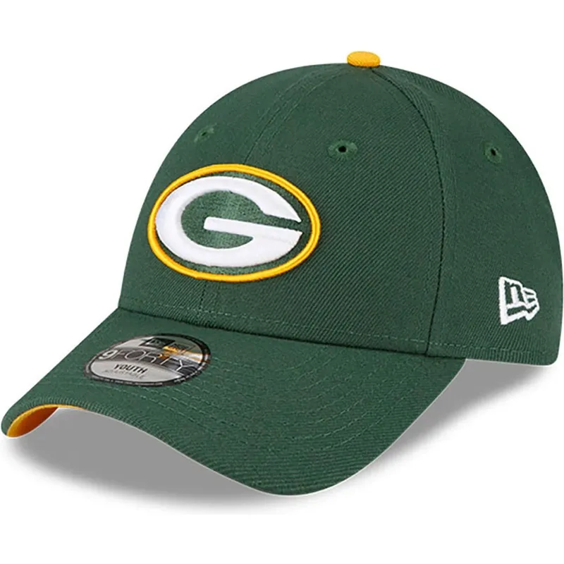 gron-bojd-justerbar-keps-for-barn-9forty-the-league-fran-green-bay-packers-nfl-av-new-era