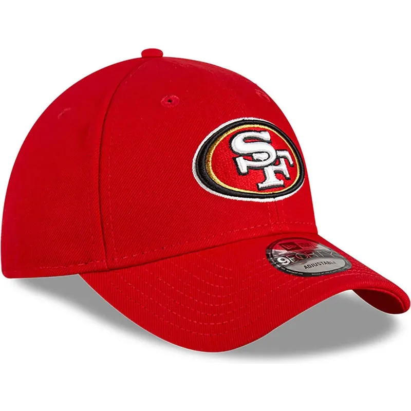 cappellino-visiera-curva-rosso-regolabile-9forty-the-league-team-colour-di-san-francisco-49ers-nfl-di-new-era