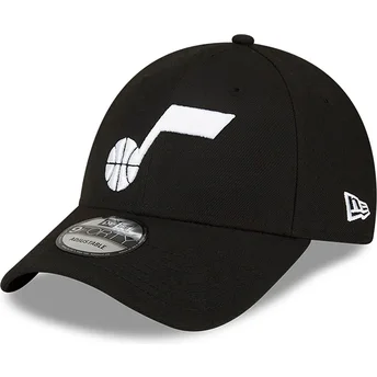 Petten gebogen zwart verstelbaar 9FORTY The League van Utah Jazz NBA van New Era