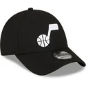 sort-justerbar-curved-kasket-9forty-the-league-fra-utah-jazz-nba-fra-new-era