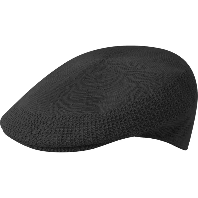 schwarze-baskenmutze-mit-goldenem-logo-tropic-504-ventair-black-gold-von-kangol