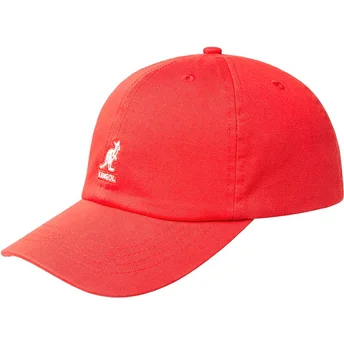 Petten gebogen rood verstelbare band van Kangol