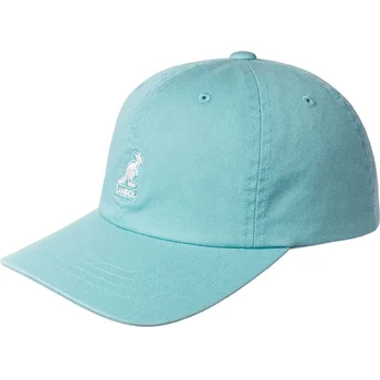 Petten gebogen blauw verstelbare band Washed Baseball Blue Tint van Kangol