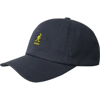 Petten gebogen marineblauw verstelbaar Washed Baseball Navy van Kangol