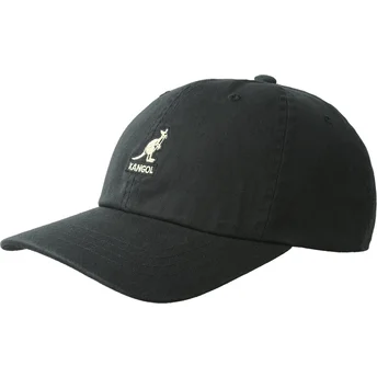 Gorra curva negra ajustable Washed Baseball Black de Kangol