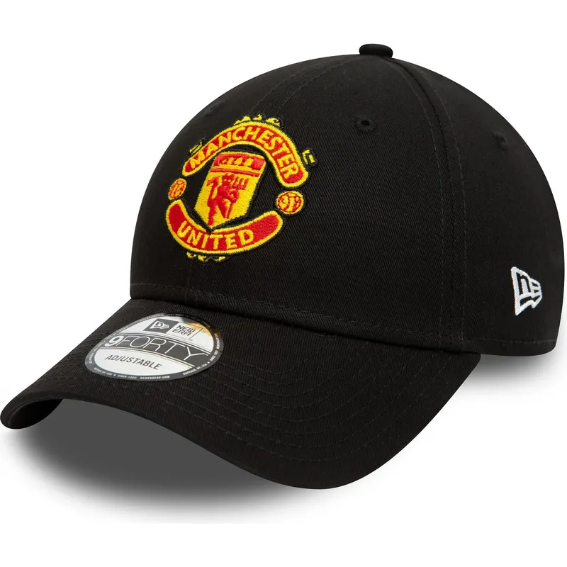 svart-justerbar-kurvad-keps-9forty-essential-fran-manchester-united-football-club-av-new-era
