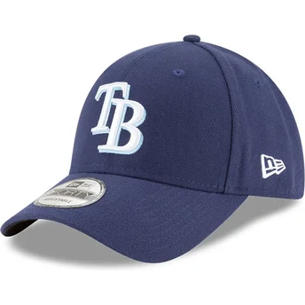 cappellino-visiera-curva-blu-marino-regolabile-9forty-the-league-di-tampa-bay-rays-mlb-di-new-era