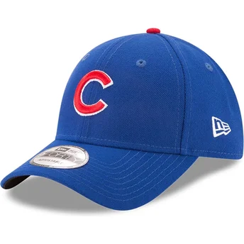 Petten gebogen blauw verstelbare band 9FORTY The League van Chicago Cubs MLB van New Era