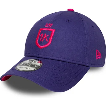 Gorra curva violeta ajustable 9FORTY Core de 1K FC Kings League de New Era