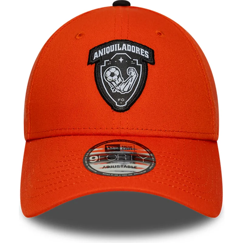 cappellino-curvo-arancione-regolabile-9forty-core-di-aniquiladores-fc-kings-league-di-new-era