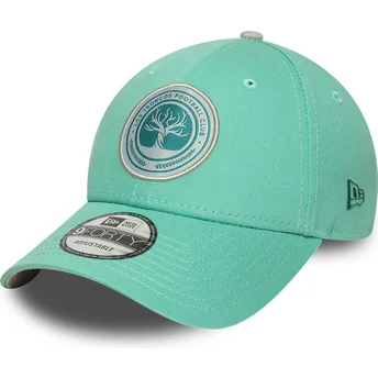 Cappellino curvo verde regolabile 9FORTY Core de Los Troncos FC Kings League di New Era