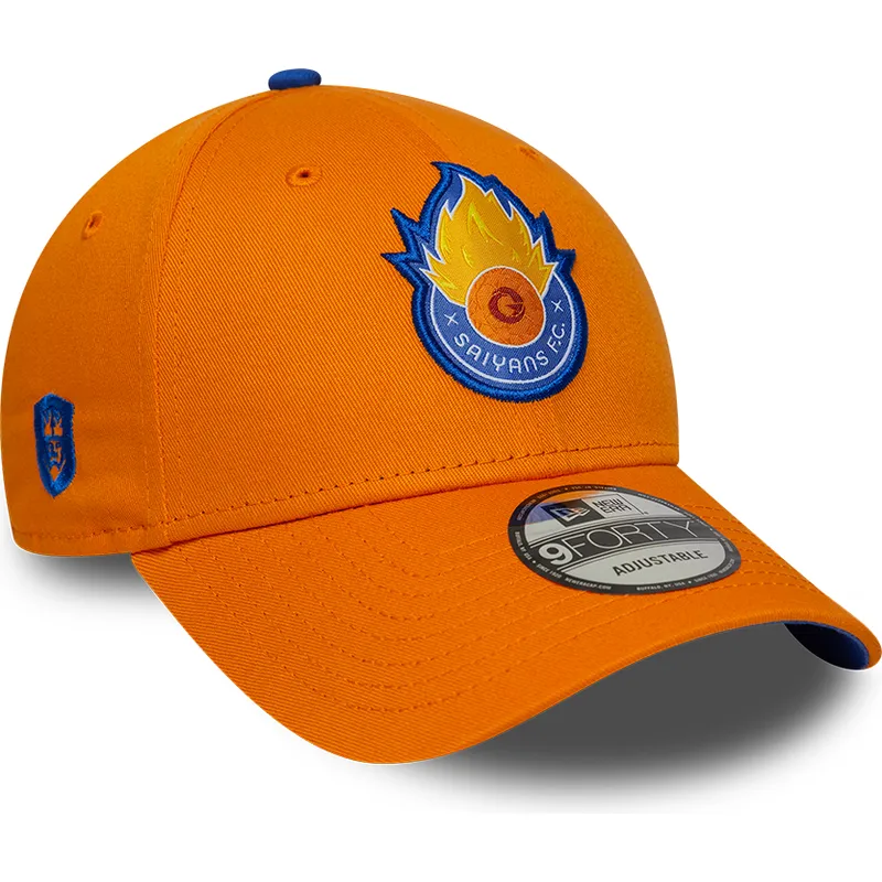 petten-gebogen-oranje-verstelbare-band-9forty-core-van-saiyans-fc-kings-league-van-new-era