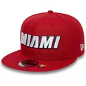 czerwona-plaska-czapka-snapback-9fifty-statement-miami-heat-nba-new-era