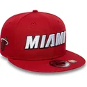 czerwona-plaska-czapka-snapback-9fifty-statement-miami-heat-nba-new-era
