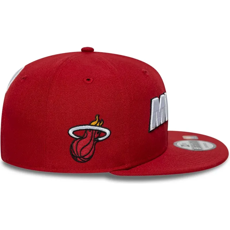czerwona-plaska-czapka-snapback-9fifty-statement-miami-heat-nba-new-era