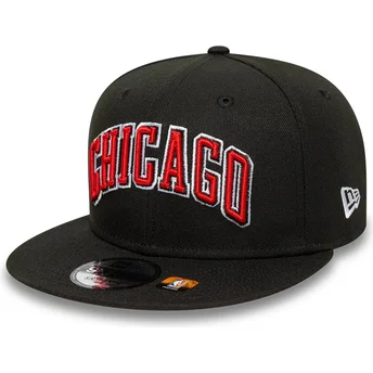 Petten plat zwart snapback 9FIFTY Statement van Chicago Bulls NBA van New Era